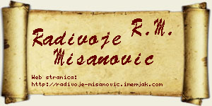 Radivoje Mišanović vizit kartica